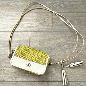 Coach 23705  Weave Tassel leather Mini Crossbody Bag